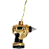 Figur julekugle golf, sav eller boremaskine - flere varianter - assorteret