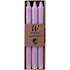 Windsor kronelys ren stearin 2,3x24 cm 6-pak - lilla