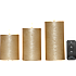 Windsor LED bloklys Ø 7,5 cm 3-pak - guld