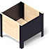 Pindstrup Modern højbed 36x36 cm - natur