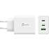 J5 USB-C og USB-A GaN oplader 65 W - hvid