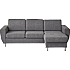 Rom Nordic vendbar sofa med chaiselong - antracit