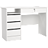 Function Plus skrivebord med 4 skuffer - hvid