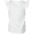 VRS børne T-shirt med flæse ærmer str. 122/128 - hvid