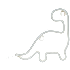 Dinosaur neonskilt - grøn
