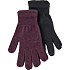 VRS dame 2-pak tryllehandsker str. onesize - sort/bordeaux