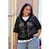 VRS dame strikket cardigan str. 50 - sort