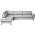 Rom Nordic venstrevendt open-end sofa - lysegrå