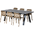 NEW YORK NONWOOD HAVEBORD OG 6 LINDHOLDT HAVESTOLE - DUSTY BROWN/SORT