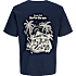 JJ REBEL herre T-shirt med print str. M - mørkeblå