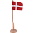 Bordflag med træfod H: 25 cm - Dannebrog