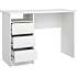 Function Plus skrivebord med 3 skuffer - hvid