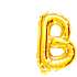 Salling bogstav folieballon "B" H: 35 cm - Guld
