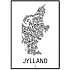 Jylland, byer - 50x70 cm