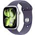 Apple Watch S11 (2025) GPS + Cell 46 mm - Silver Aluminium - Purple Fog Sport Band M/L
