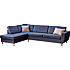 Rom Nordic venstrevendt open-end sofa - navy