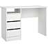 Function Plus skrivebord med 3 skuffer - hvid