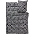 Mikrofiber sengetøj 140x220 cm - prik/firkant grå