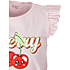 VRS børne T-shirt med flæse ærmer str. 122/128 - rosa