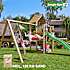 Jungle Gym Cubby inkl. swing, sand & grøn slide