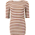 VRS dame stribet top str. XS - brun