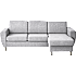 Rom Nordic vendbar sofa med chaiselong - lysegrå