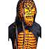 Halloween ilddæmon m. lys, lyd og bevægelse H: 248 cm - sort og orange
