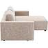 Florence 2 personers modulsofa med chaiselong - gråbrun