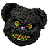 Halloween killer bjørn maske H: 24 cm - sort