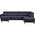 Rom Nordic venstrevendt U-sofa - navy