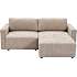 Florence 2 personers modulsofa med chaiselong - gråbrun