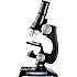 Science microscope set with light