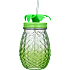 Ananas glas med låg og sugerør - 400 ml - flere varianter - assorteret