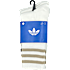 ADIDAS 3-pak crew strømper med 3 striber str. 37-39 - beige