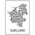 Sjælland, byer - 50x70 cm