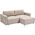 Florence 2 personers modulsofa med chaiselong - gråbrun