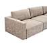 Florence 3 personers modulsofa med chaiselong - gråbrun