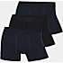 Marathon teen 3-pak boxershorts str. 7-9 år - mørkeblå/sort