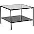 Luna sofabord glas og metal - sort