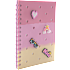 Danpen Junior Notesbog med Charms - pink/gul
