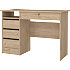Function Plus skrivebord med 4 skuffer - trælook