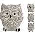 Havefigur ugle i cement 9,8 cm - flere varianter - assorteret