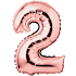 Salling tal folieballon nr. 2, H: 35 cm - rosegold