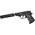 Legetøjspistol med lyddæmper PPK 276 mm