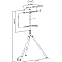 Sinox Tripod drejbar TV gulvstand til 45"-65" - sort