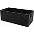 Fletkurv i rattan 24x12 cm - sort