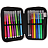 Danpen Junior Deluxe penalhus med indhold - sort glitter