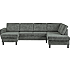 Rom Nordic venstrevendt U-sofa - grøn