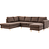 Oslo højrevendt U-sofa - brun