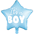 Folieballon "It's a boy" 48 cm - lyseblå